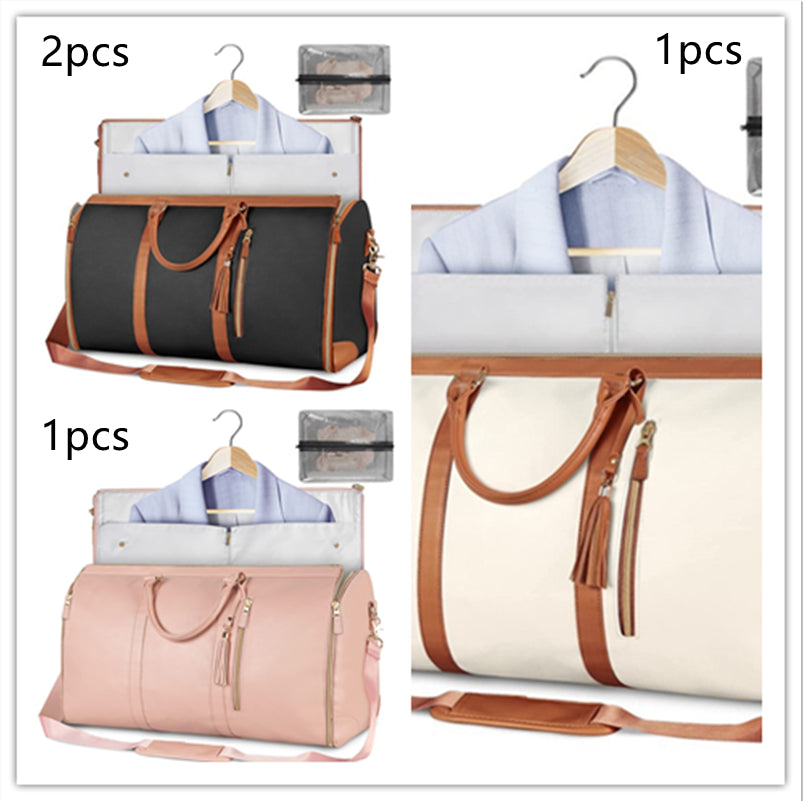 Large Capacity Women’s Travel Duffle Bag – Waterproof Folding Suit & Clothes Tote with Dry/Wet Separation - Glowify
