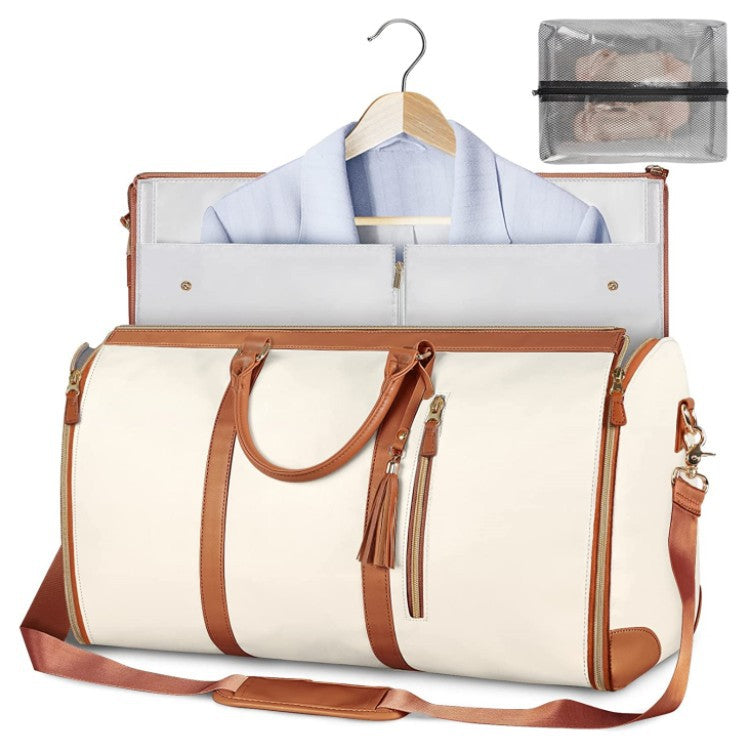 Large Capacity Women’s Travel Duffle Bag – Waterproof Folding Suit & Clothes Tote with Dry/Wet Separation - Glowify