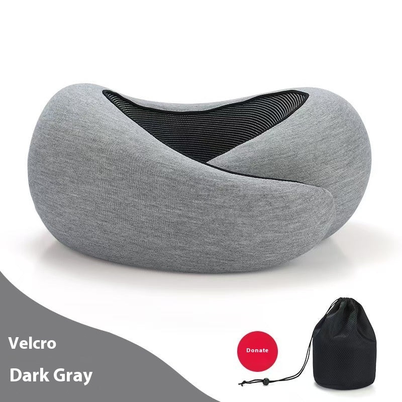 Soft Memory Foam Travel Neck Pillow – U-Shape Adjustable Support for Plane, Car & Office Naps - Glowify