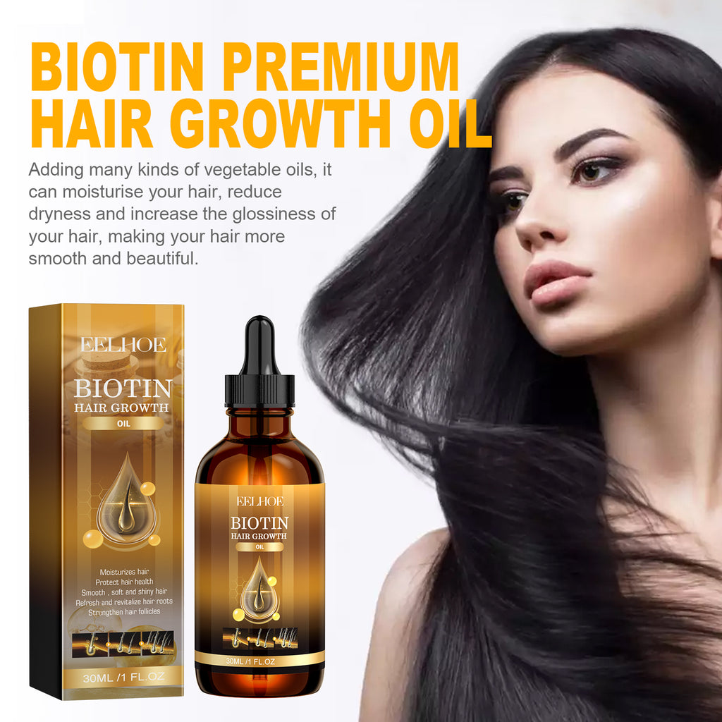 Glowify EELHOE Biotin Hair Treatment Oil – Moisturizing Scalp Massage Oil for Thick, Smooth Hair - Glowify