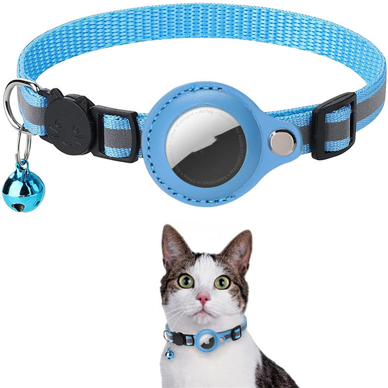 Reflective Waterproof Airtag Collar with Holder – Nylon Protective Air Tag Case for Dogs & Cats - Glowify