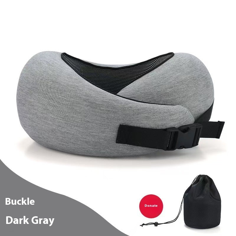 Soft Memory Foam Travel Neck Pillow – U-Shape Adjustable Support for Plane, Car & Office Naps - Glowify