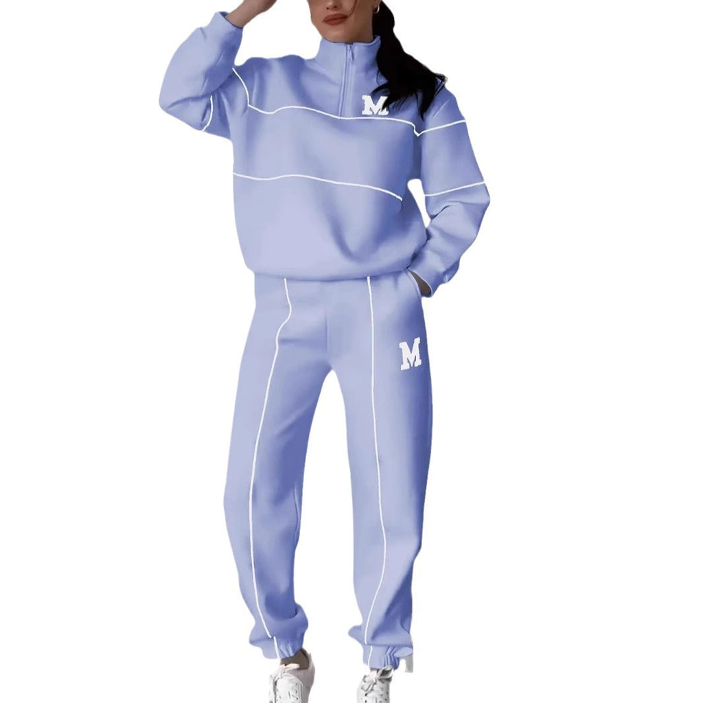 Women’s 2-Piece Lounge Sweatsuit Set – Pullover Sweatshirt & Baggy Sweatpants with Pockets - Glowify
