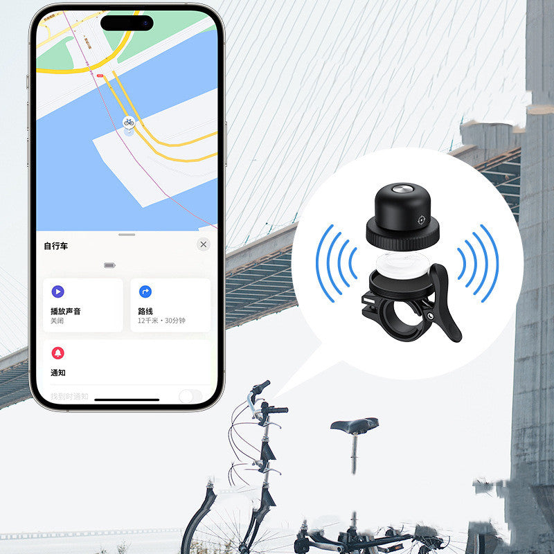 Retro Bicycle Bell with Anti-Lost Locator – Waterproof Copper Bike Horn (IP67, CR2032 Battery) - Glowify