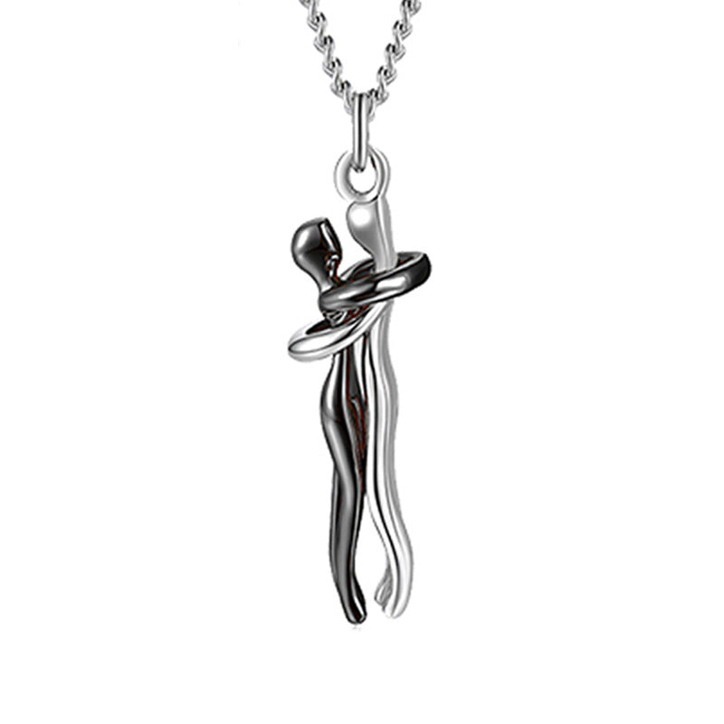 Hug Me Close Couple Necklace – Symbolic Embrace Pendant for Love, Connection & Togetherness - Glowify
