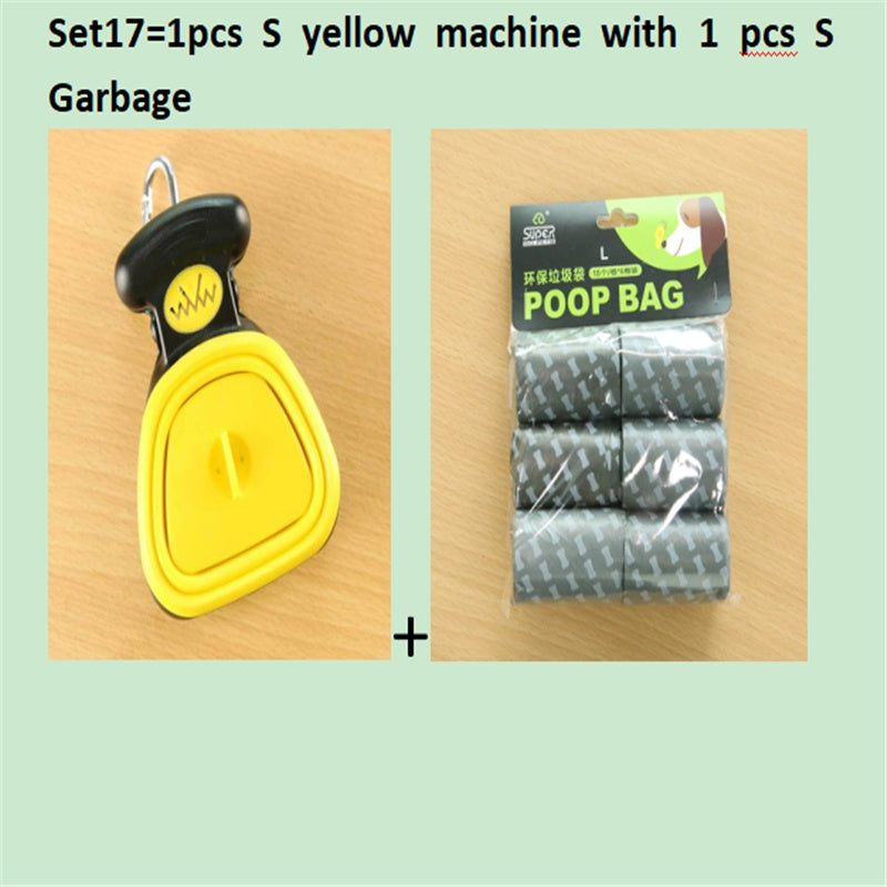 Foldable Dog Pooper Scooper with Biodegradable Bags - Travel Pet Waste Picker