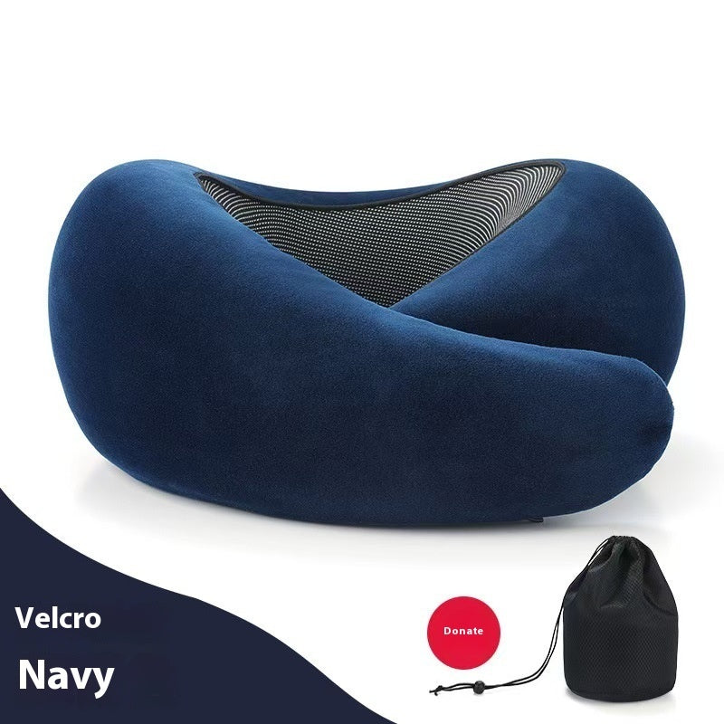 Soft Memory Foam Travel Neck Pillow – U-Shape Adjustable Support for Plane, Car & Office Naps - Glowify