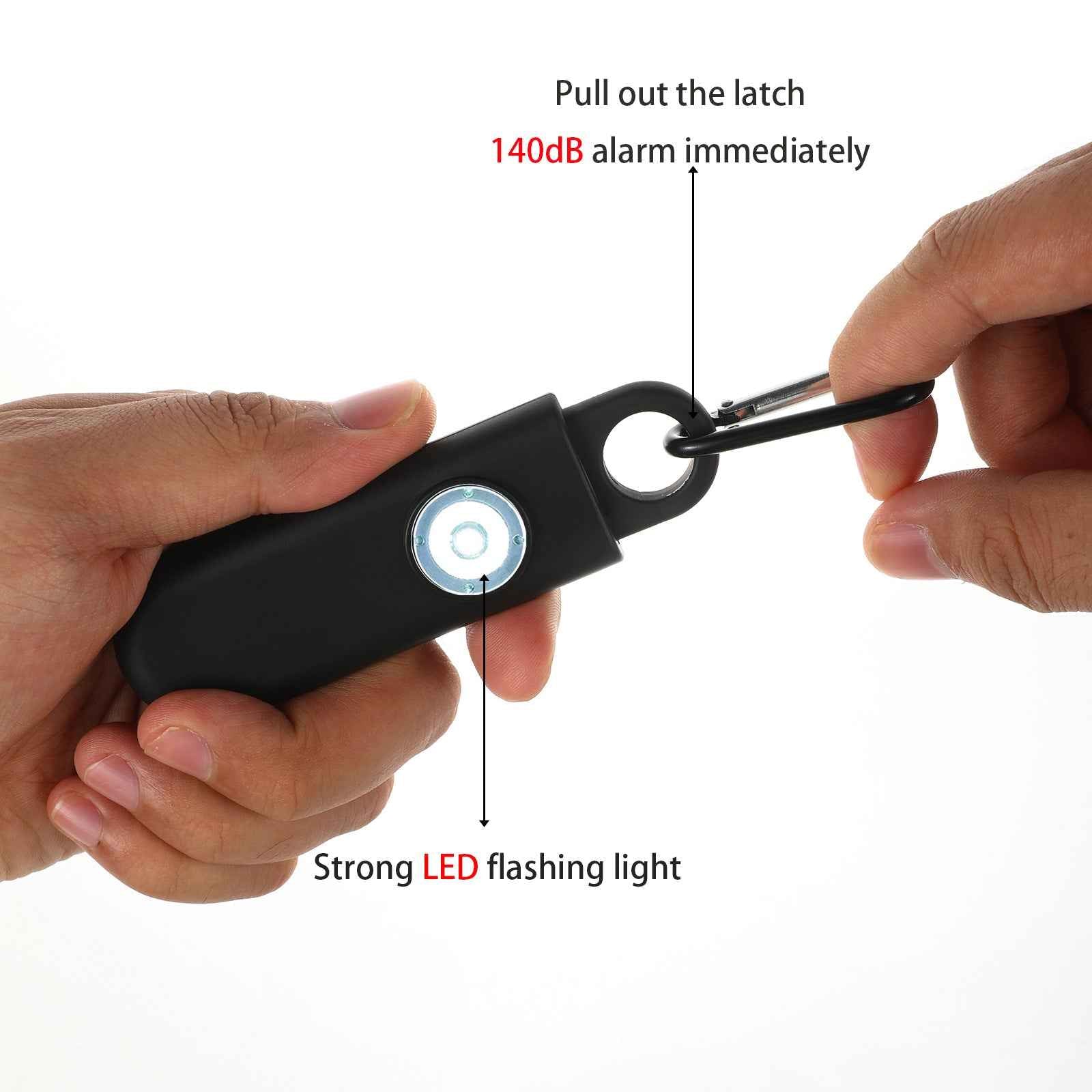 Personal Portable Anti-Lost Safety Alarm – 120dB Wolf Guard Alarm with Flash Light (Keychain & Bag Use) - Glowify