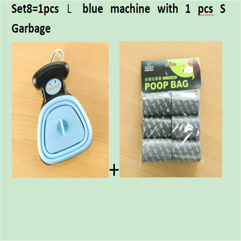 Foldable Dog Pooper Scooper with Biodegradable Bags - Travel Pet Waste Picker