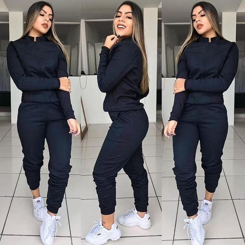Shop Women's Solid Long Sleeve Pantsuit for Style & Comfort - Glowify