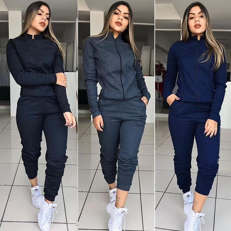 Shop Women's Solid Long Sleeve Pantsuit for Style & Comfort - Glowify