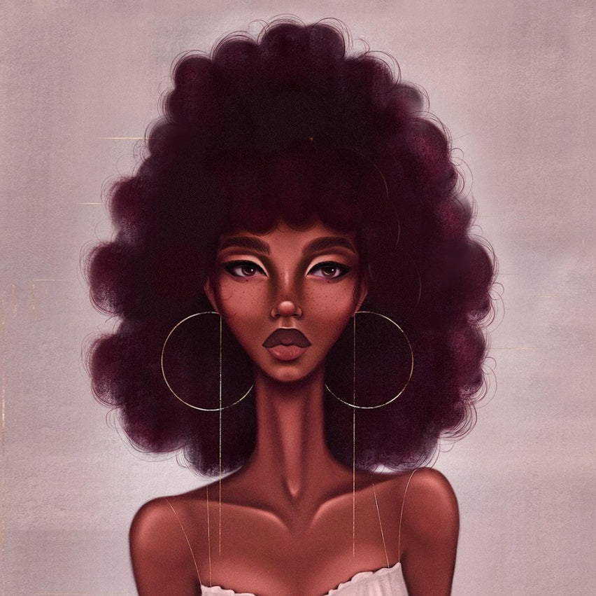 Graffiti Art African Girl Shower Curtain – Hip Hop Portrait Bathroom Decor with Modern City Style