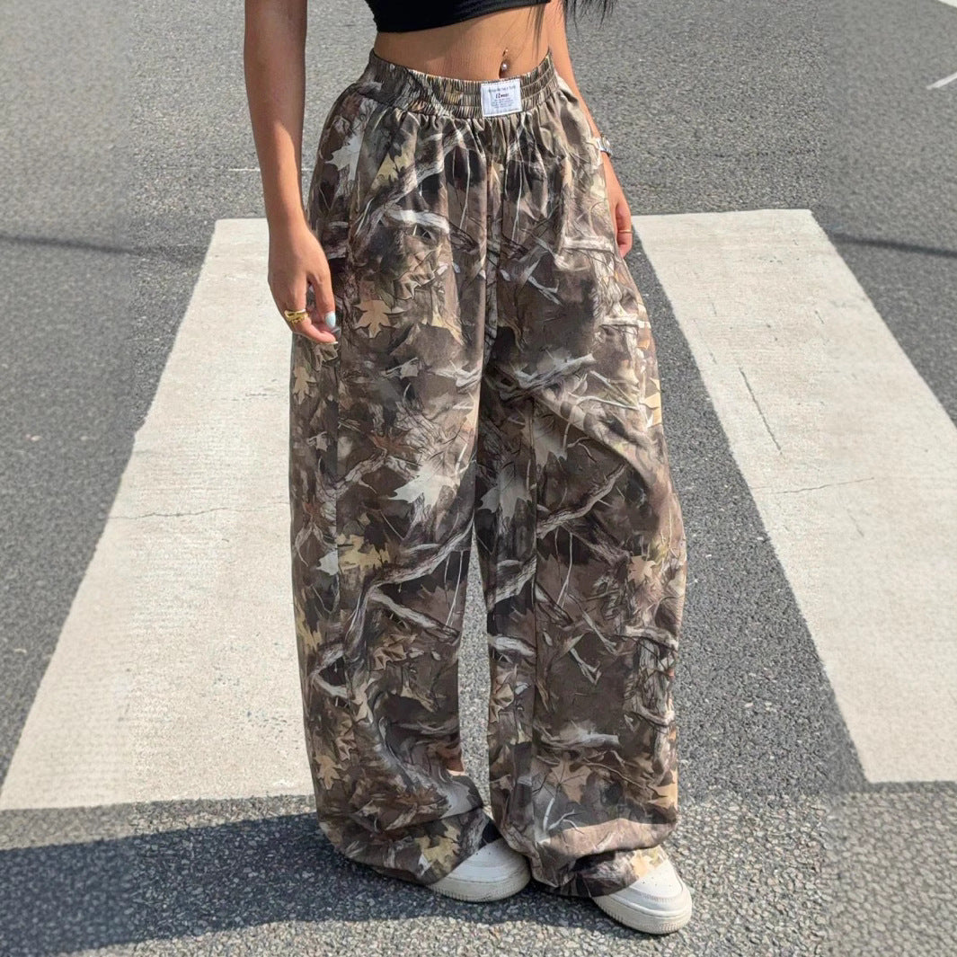Women’s Camouflage Cargo Pants – Y2K Hip Hop Baggy Streetwear Multi-Pocket Trousers - Glowify