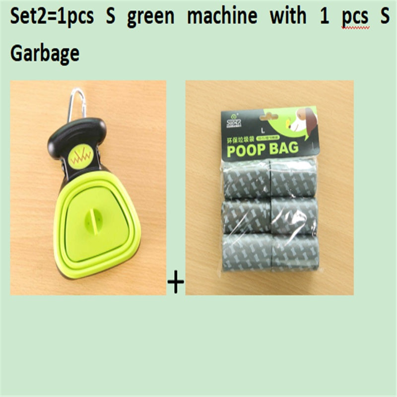 Foldable Dog Pooper Scooper with Biodegradable Bags - Travel Pet Waste Picker