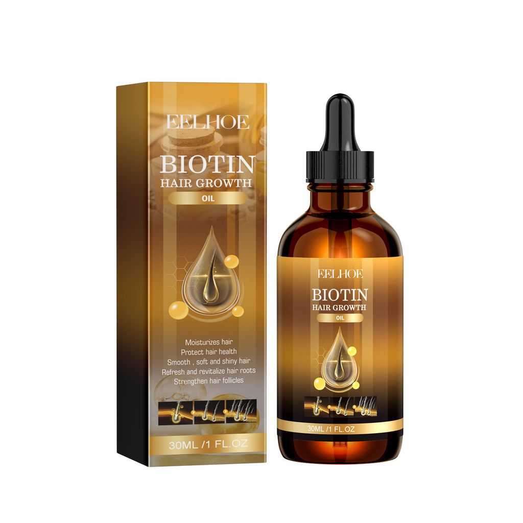 Glowify EELHOE Biotin Hair Treatment Oil – Moisturizing Scalp Massage Oil for Thick, Smooth Hair - Glowify
