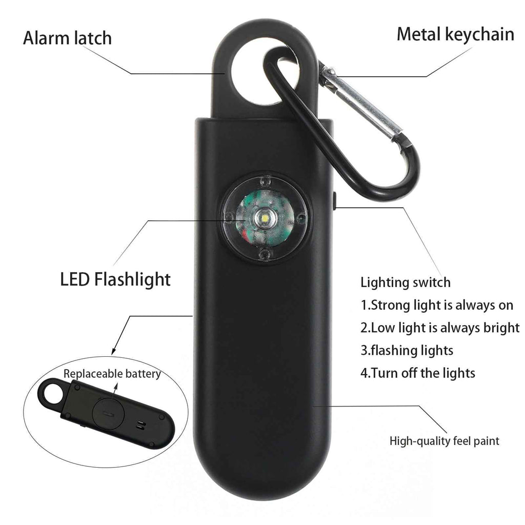 Personal Portable Anti-Lost Safety Alarm – 120dB Wolf Guard Alarm with Flash Light (Keychain & Bag Use) - Glowify