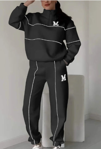 Women’s 2-Piece Lounge Sweatsuit Set – Pullover Sweatshirt & Baggy Sweatpants with Pockets - Glowify