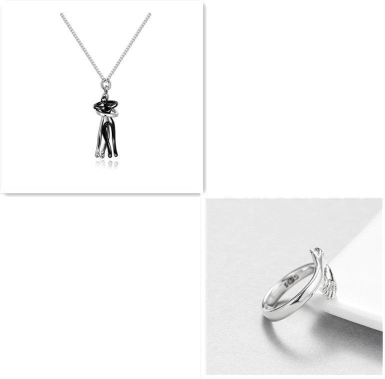 Hug Me Close Couple Necklace – Symbolic Embrace Pendant for Love, Connection & Togetherness - Glowify