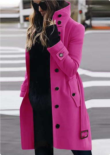 Glowify Elegant Slim-Fit Women’s Long Coat – Everyday Comfort & Style - Glowify