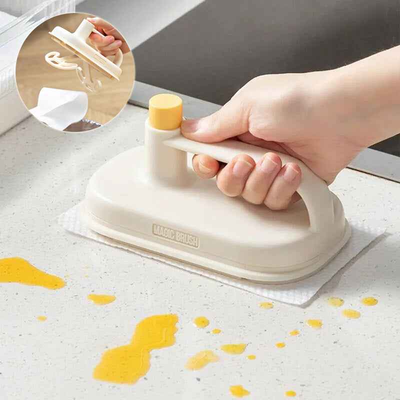 Disposable Magic Cleaning Brush with 50 Refill Wipes – Touch-Free Deep Clean for Kitchen & Bathroom - Glowify