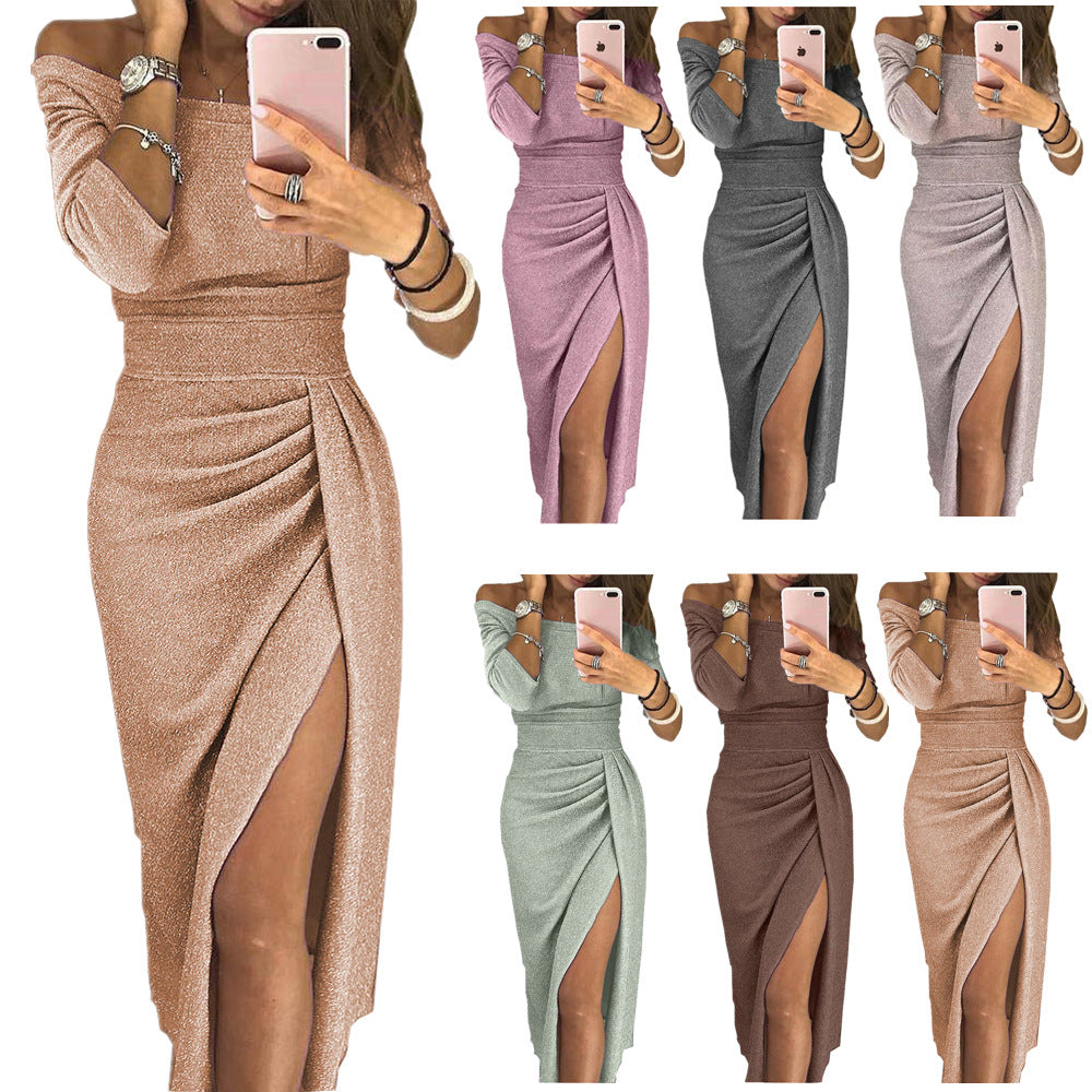 Sparkle Now: Dazzling Crystal Glitter Neckline Dress for Unforgettable Parties & Evenings - Glowify