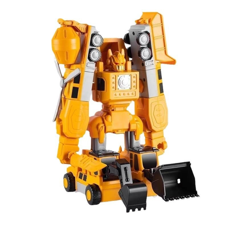 Magnetic Transforming Engineering Car Building Blocks Toy – STEM Construction Set in robot form.