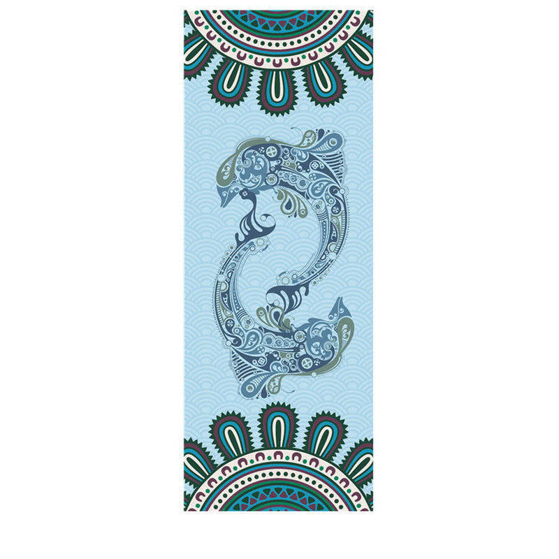 PU Rubber Suede Yoga Mat – Non-Slip Extra Wide Fitness Mat for Home & Gym (183×68cm) - Glowify