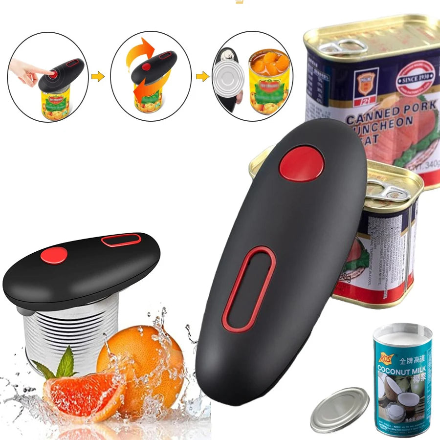 One-Touch Electric Can Opener – Automatic Hands-Free Can Opening Tool for Kitchen Safety - Glowify