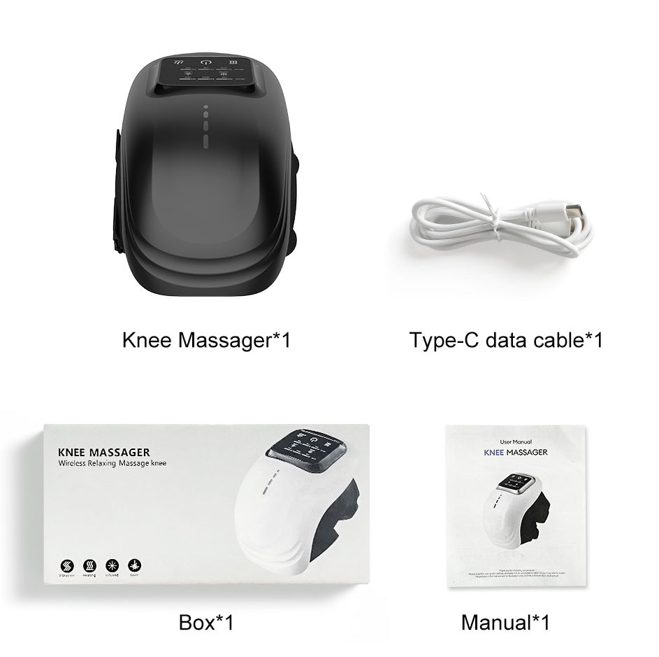 Electric Intelligent Knee Massager with Infrared Heat & Vibration – Rechargeable Home Pain Relief & Deep Kneading Therapy Device - Glowify