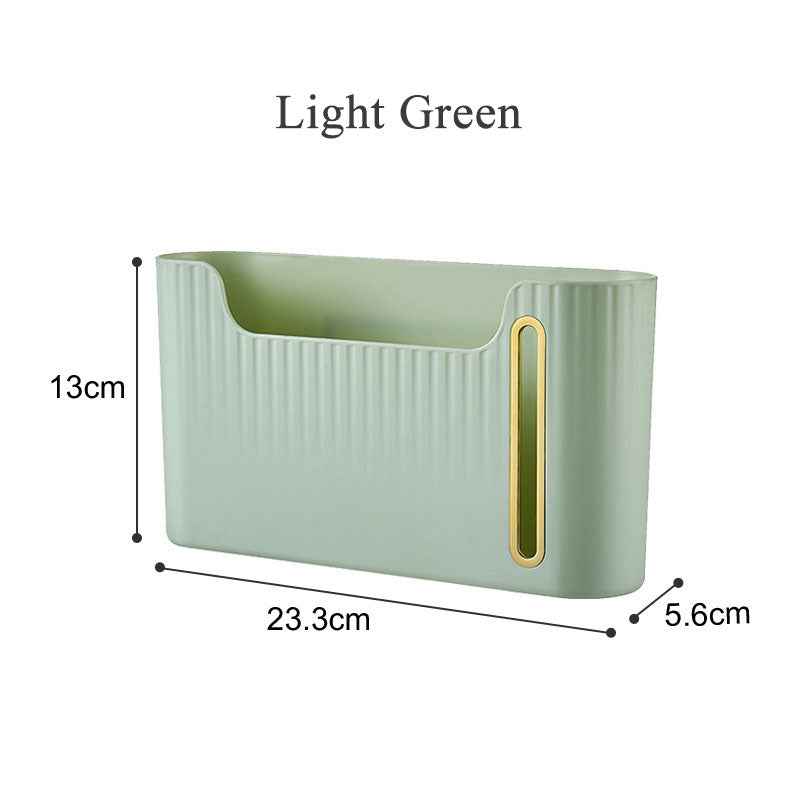 Wall-Mounted Garbage Bag Storage Box – Punch-Free Kitchen Trash Bag Organizer (Minimalist Design)