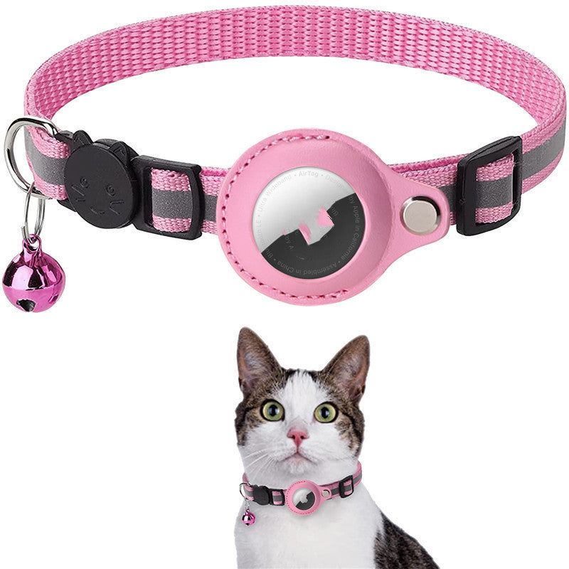 Reflective Waterproof Airtag Collar with Holder – Nylon Protective Air Tag Case for Dogs & Cats - Glowify