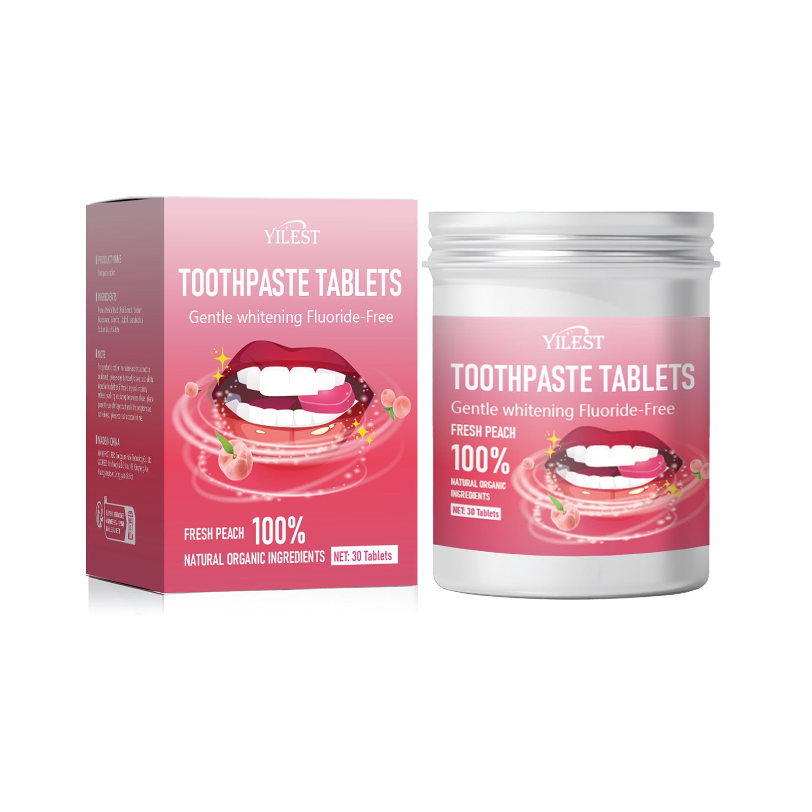 Solid Toothpaste Tablets - 60 Eco-Friendly, Portable Dental Gems for Fresh Breath Anytime! - Glowify