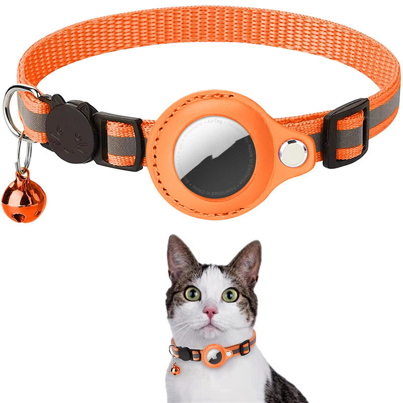 Reflective Waterproof Airtag Collar with Holder – Nylon Protective Air Tag Case for Dogs & Cats - Glowify