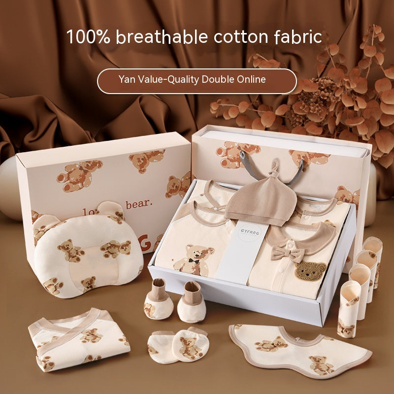 Luxury Teddy Newborn Gift Box – Baby Meeting Etiquette Clothing Set (0–12 Months) - Glowify