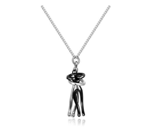 Hug Me Close Couple Necklace – Symbolic Embrace Pendant for Love, Connection & Togetherness - Glowify