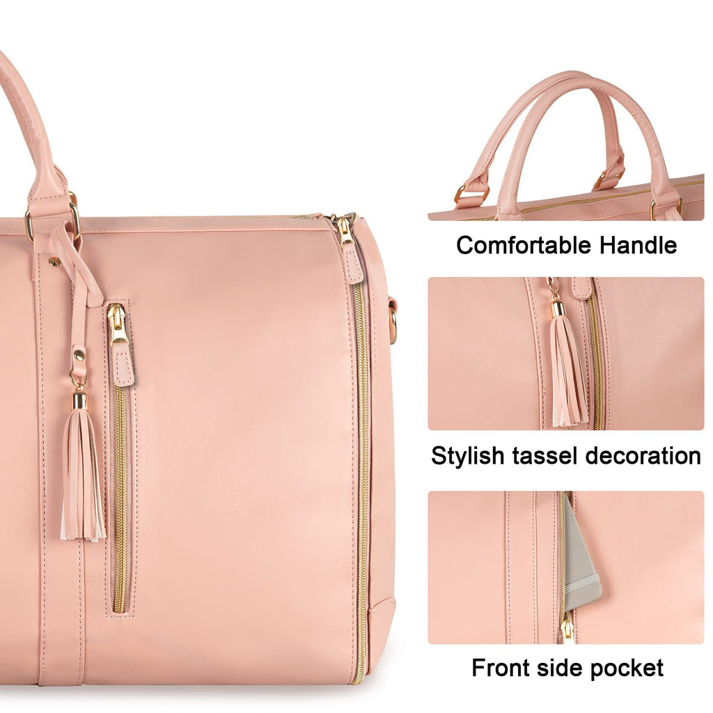 Large Capacity Women’s Travel Duffle Bag – Waterproof Folding Suit & Clothes Tote with Dry/Wet Separation - Glowify