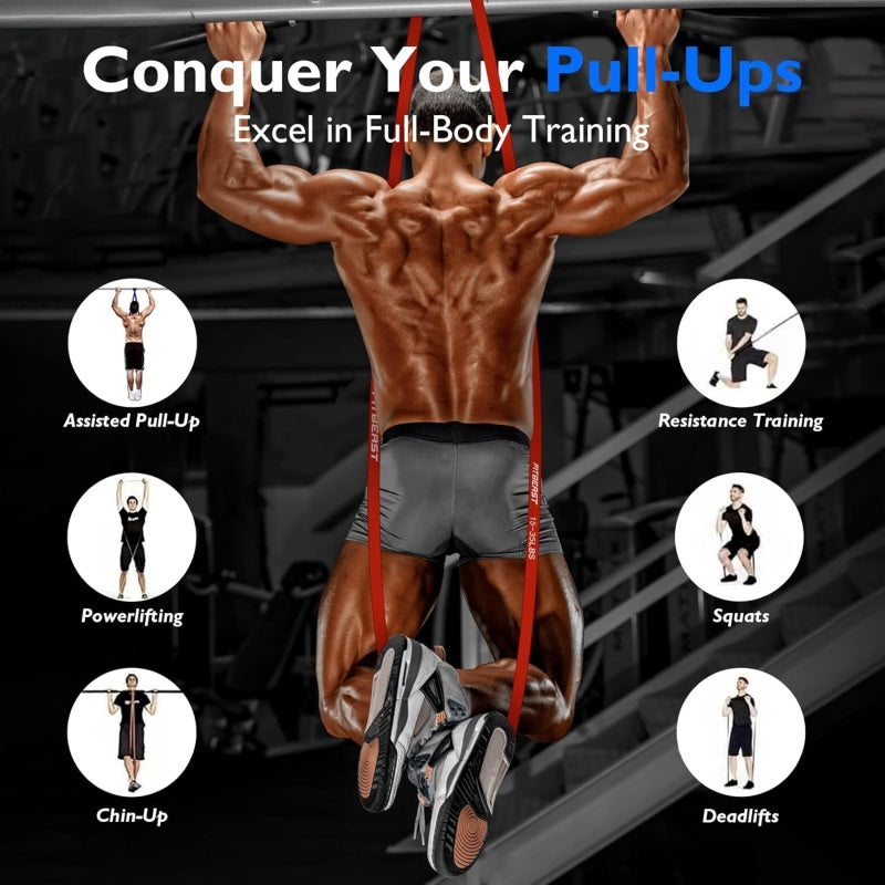 Heavy-Duty Resistance Bands Set – Assisted Pull-Up & Full-Body Latex Workout Bands for Home & Gym