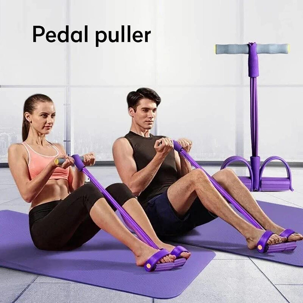 Multi-Function 6-Tube Pedal Resistance Band – Full Body Home Workout Trainer - Glowify