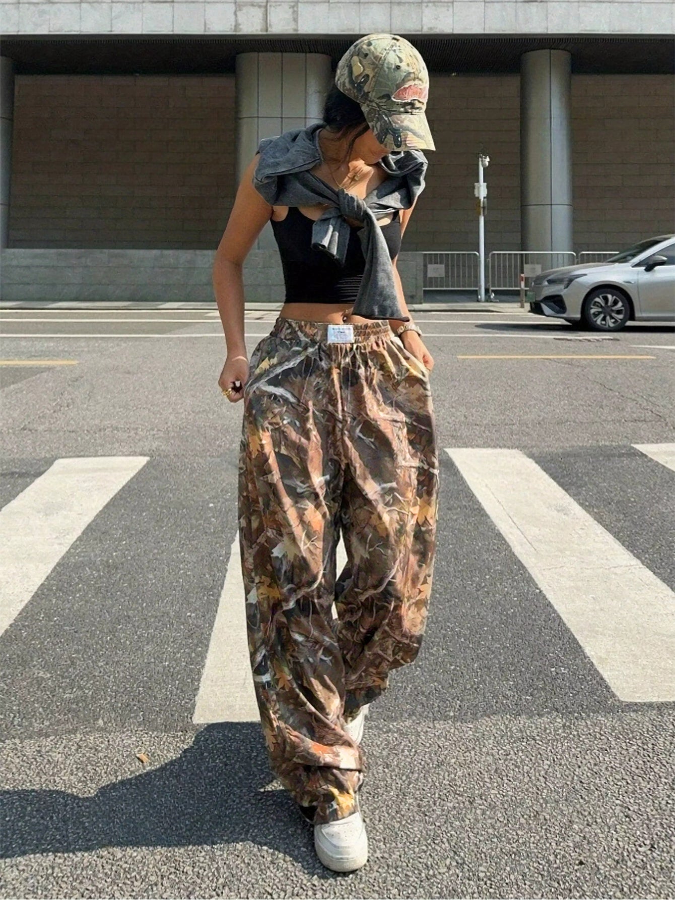 Women’s Camouflage Cargo Pants – Y2K Hip Hop Baggy Streetwear Multi-Pocket Trousers - Glowify