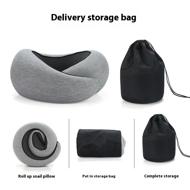 Soft Memory Foam Travel Neck Pillow – U-Shape Adjustable Support for Plane, Car & Office Naps - Glowify