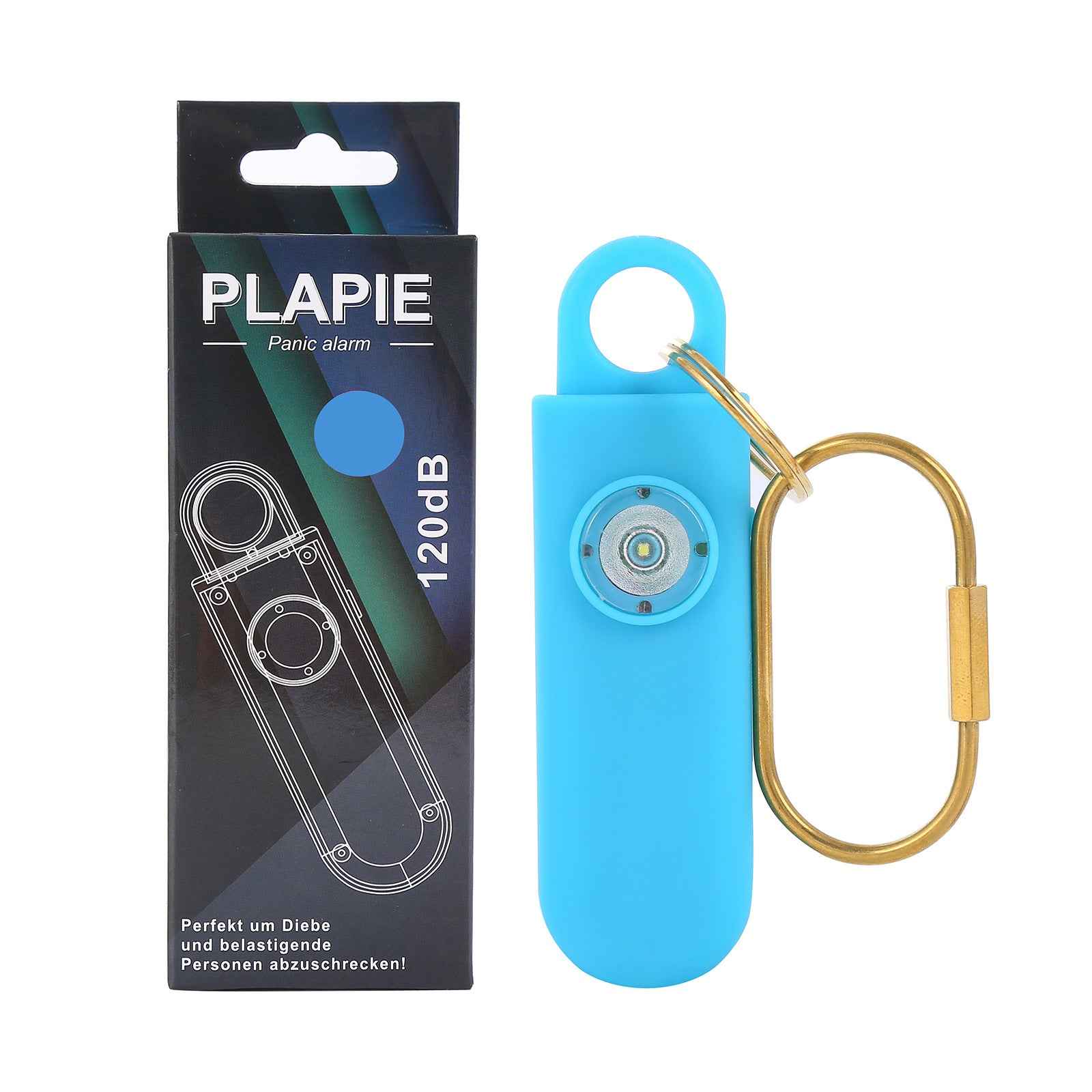 Personal Portable Anti-Lost Safety Alarm – 120dB Wolf Guard Alarm with Flash Light (Keychain & Bag Use) - Glowify