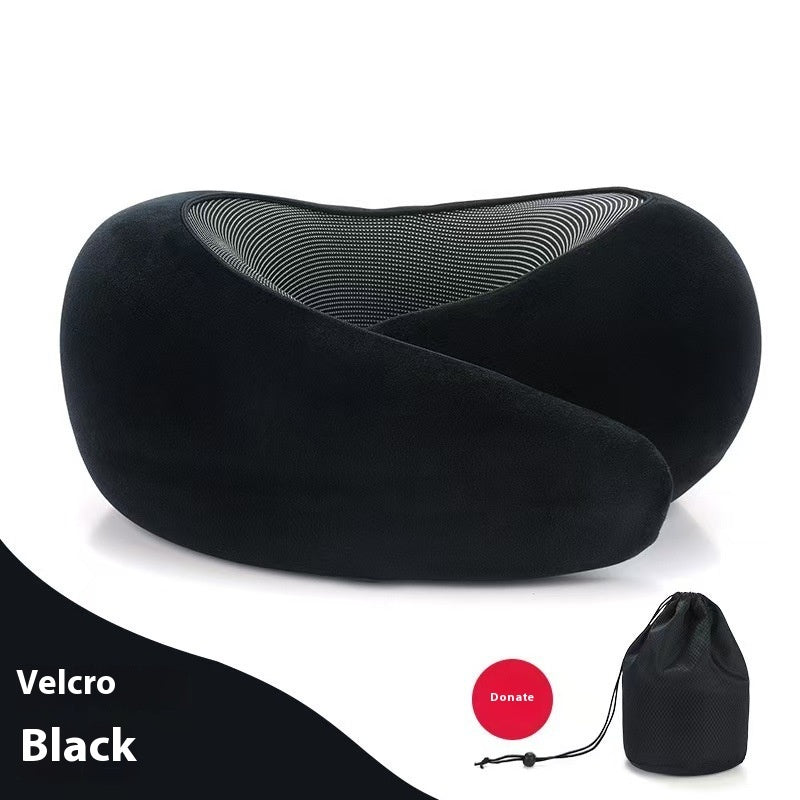 Soft Memory Foam Travel Neck Pillow – U-Shape Adjustable Support for Plane, Car & Office Naps - Glowify