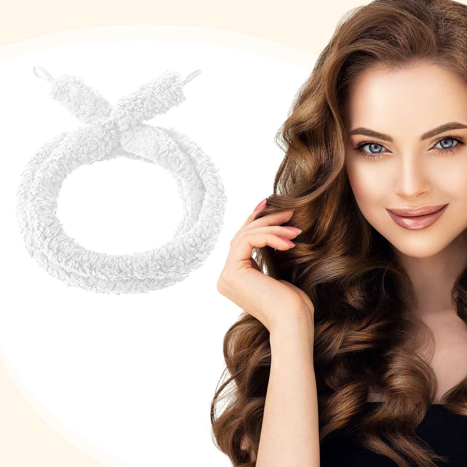 Satin Heatless Hair Curler – Overnight Soft Waves & Natural Curls (No Heat) - Glowify