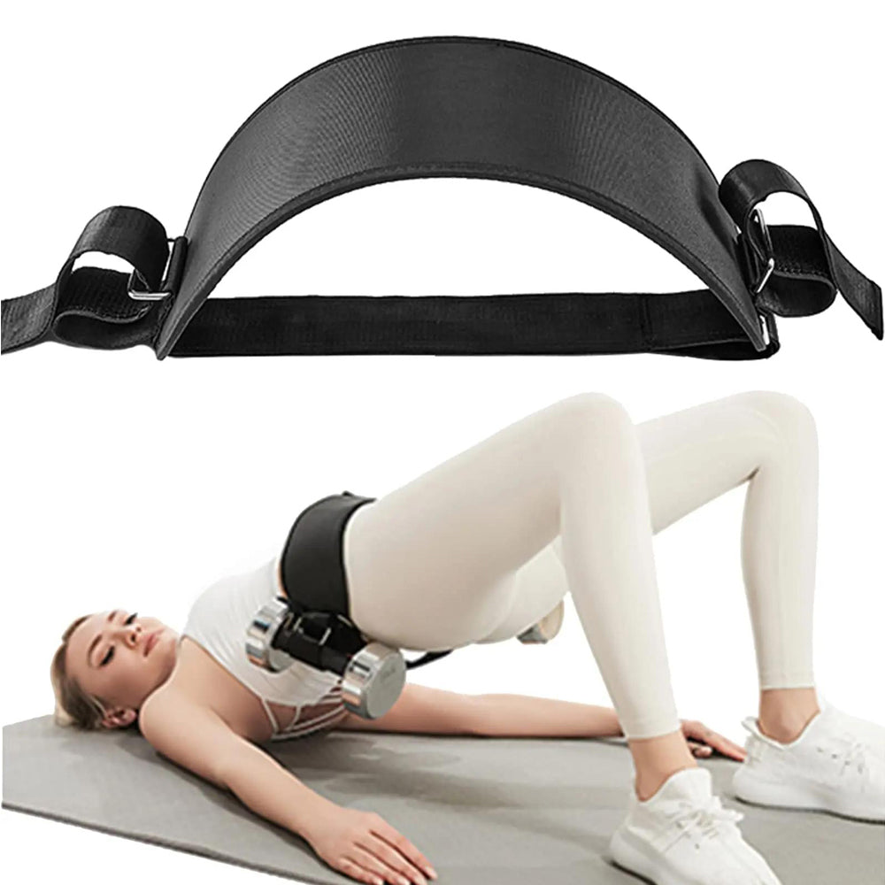 Hip Thrust Dumbbell Belt – Anti-Slip Booty & Glute Training Waist Strap for Home & Gym Workouts