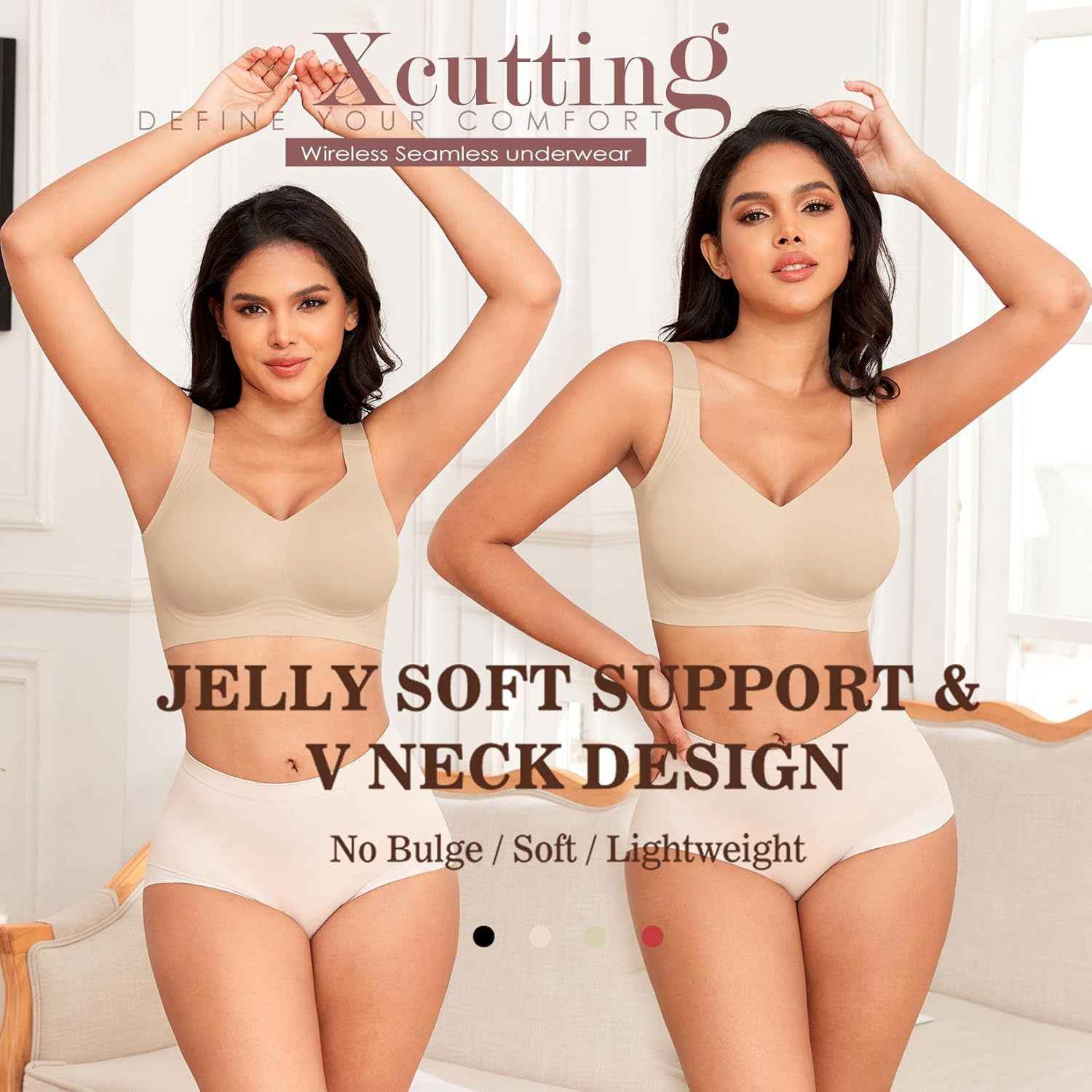 Glowify Comfy Wireless Bra – Full Coverage, All-Day Comfort Wireless Bra - Glowify
