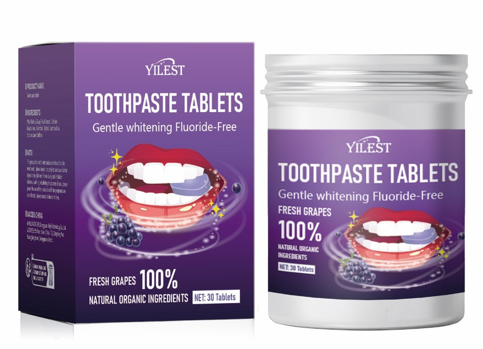 Solid Toothpaste Tablets - 60 Eco-Friendly, Portable Dental Gems for Fresh Breath Anytime! - Glowify