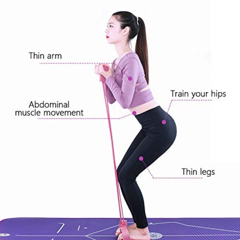 Multi-Function 6-Tube Pedal Resistance Band – Full Body Home Workout Trainer - Glowify