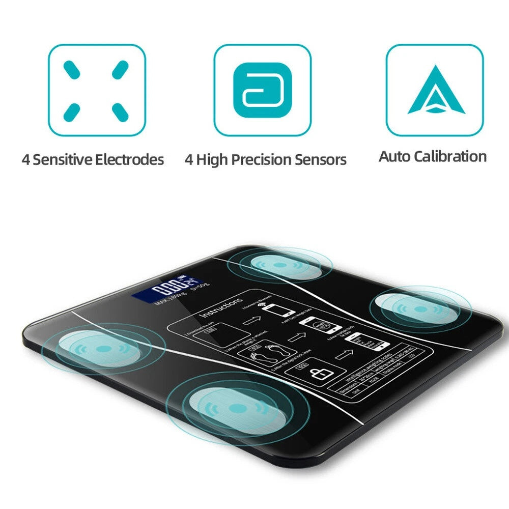 Bluetooth Smart Body Fat Scale – Digital BMI Bathroom Scale with App, Body Composition Analyzer (Up to 180kg / 400lbs)