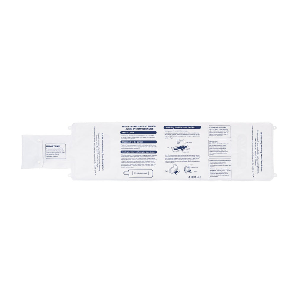 Wireless Bed Alarm System with Sensor Pad & Pager – Early Alert Bed Exit Alarm for Elderly & Caregivers - Glowify