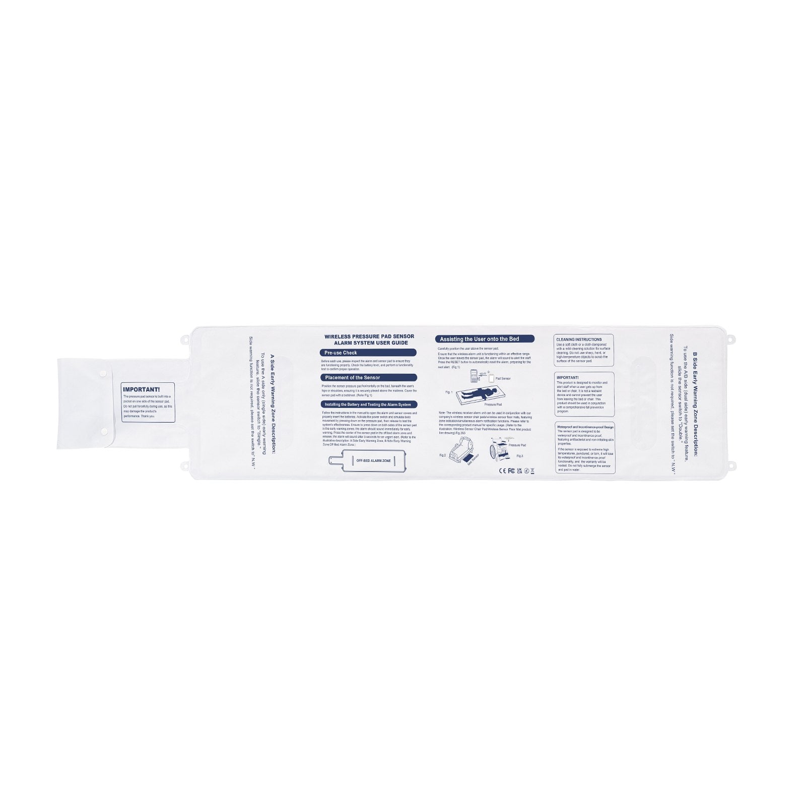 Wireless Bed Alarm System with Sensor Pad & Pager – Early Alert Bed Exit Alarm for Elderly & Caregivers - Glowify